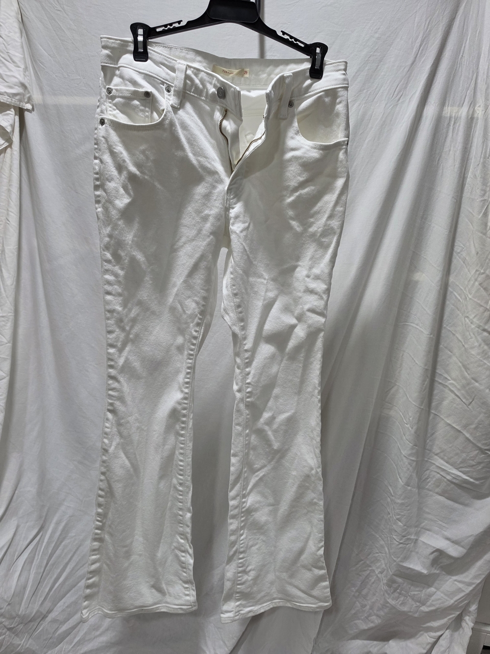 Women's White Bootcut Jeans - Clean White Denim